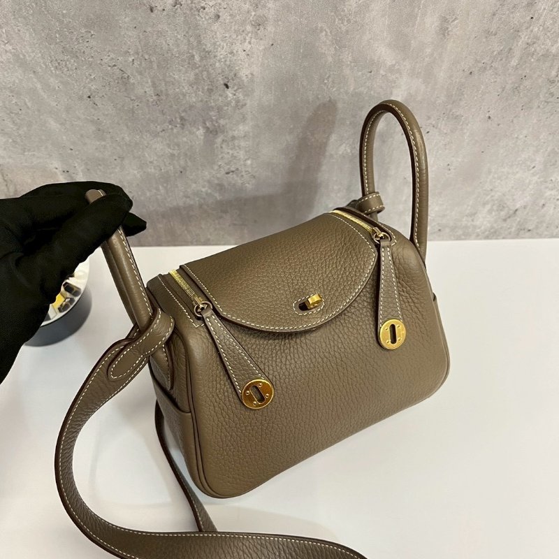 Hermes Mini Lindy二代 大象灰 金釦 W刻TC皮-15