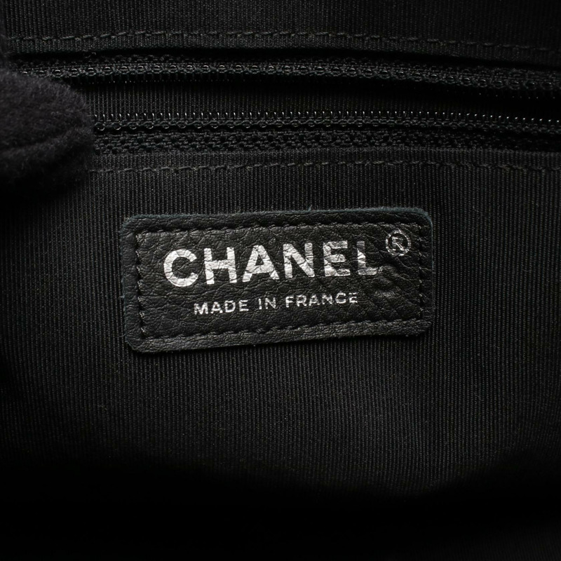 香奈兒 (CHANEL) 人字紋 V 型縫線鏈條單背包 A91777 羊皮 黑色 二手 SHW-3