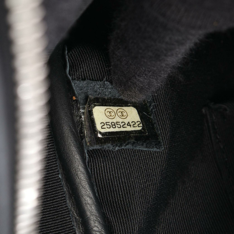 香奈兒 (CHANEL) 人字紋 V 型縫線鏈條單背包 A91777 羊皮 黑色 二手 SHW-4