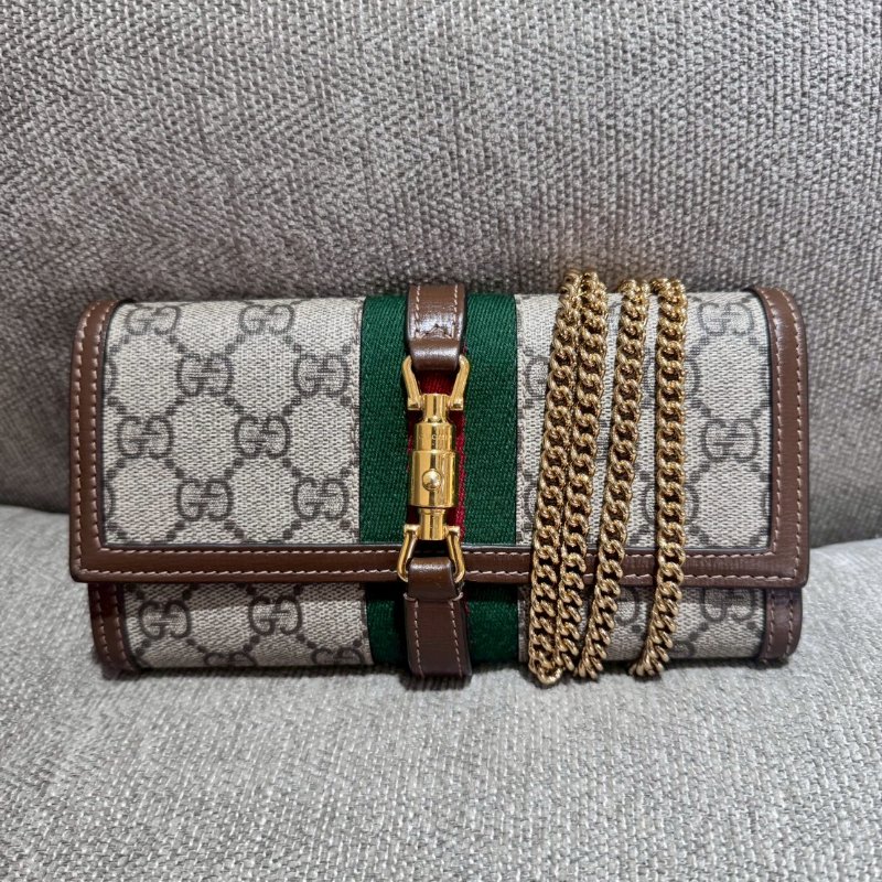 GUCCI Jackie 1961 系列的鍊帶錢包-0