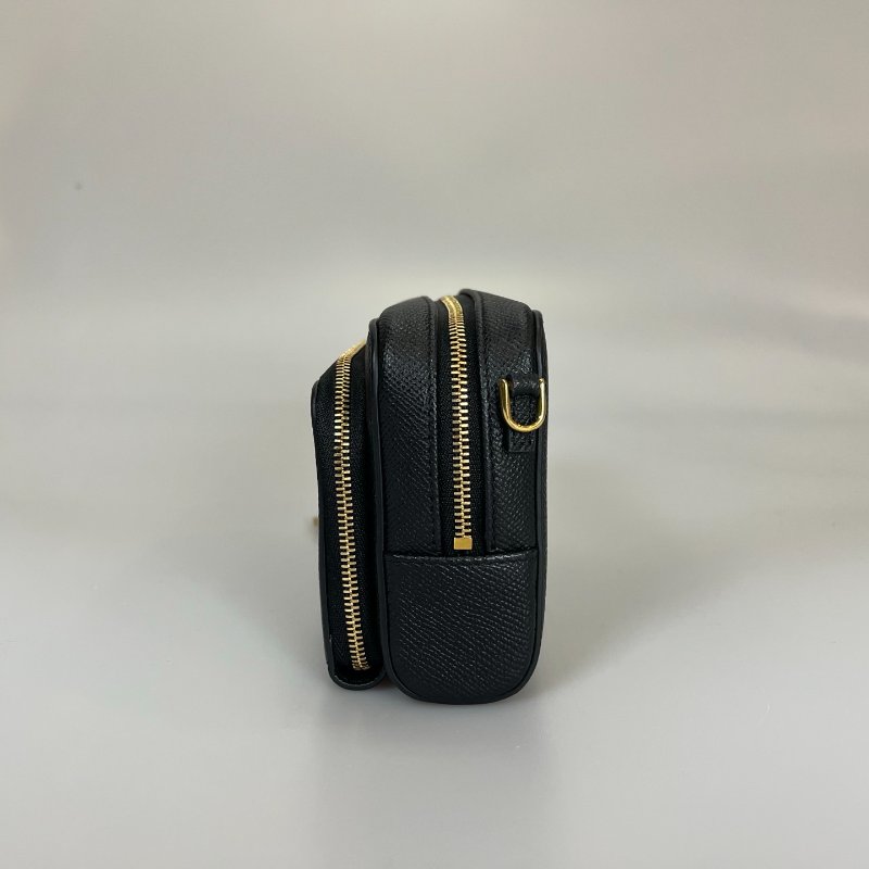 DIOR 黑金雙拉鍊相機包-3