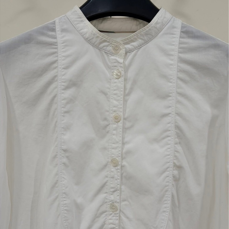 BURBERRY BRIT 白色立領寬擺長版襯衫上衣&洋裝-3