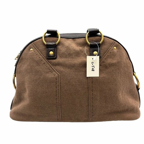 【美收精品】YSL  茶色手提包  C-528【隔月月中將轉賣至日本 上架期限30天】