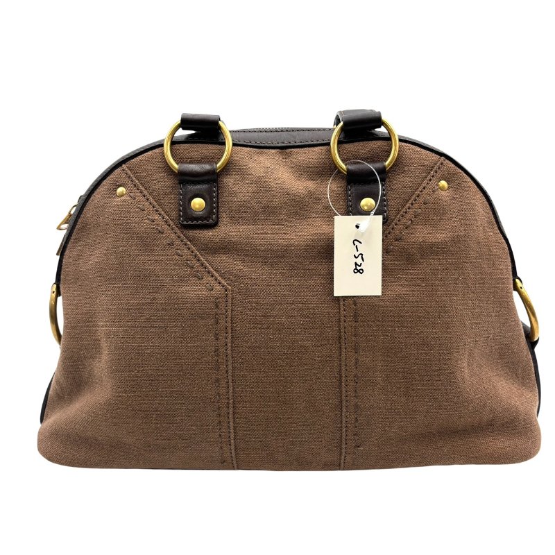 【美收精品】YSL 茶色手提包 C-528【隔月月中將轉賣至日本 上架期限30天】-0