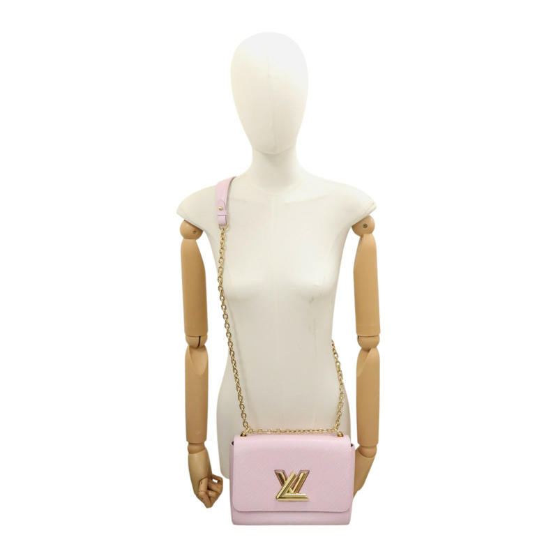 粉色 Epi水波紋牛皮 Twist MM 肩背包【LOUIS VUITTON LV 路易威登】-9