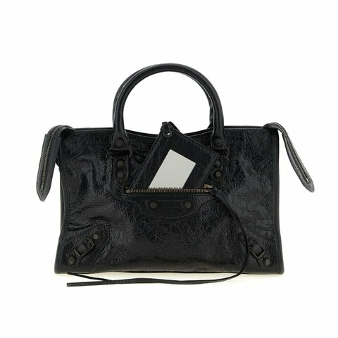 【Balenciaga 巴黎世家】Le City Small 小款 羊皮 手提包 肩背包 斜背包 機車包 黑色 8657622ACFH1000