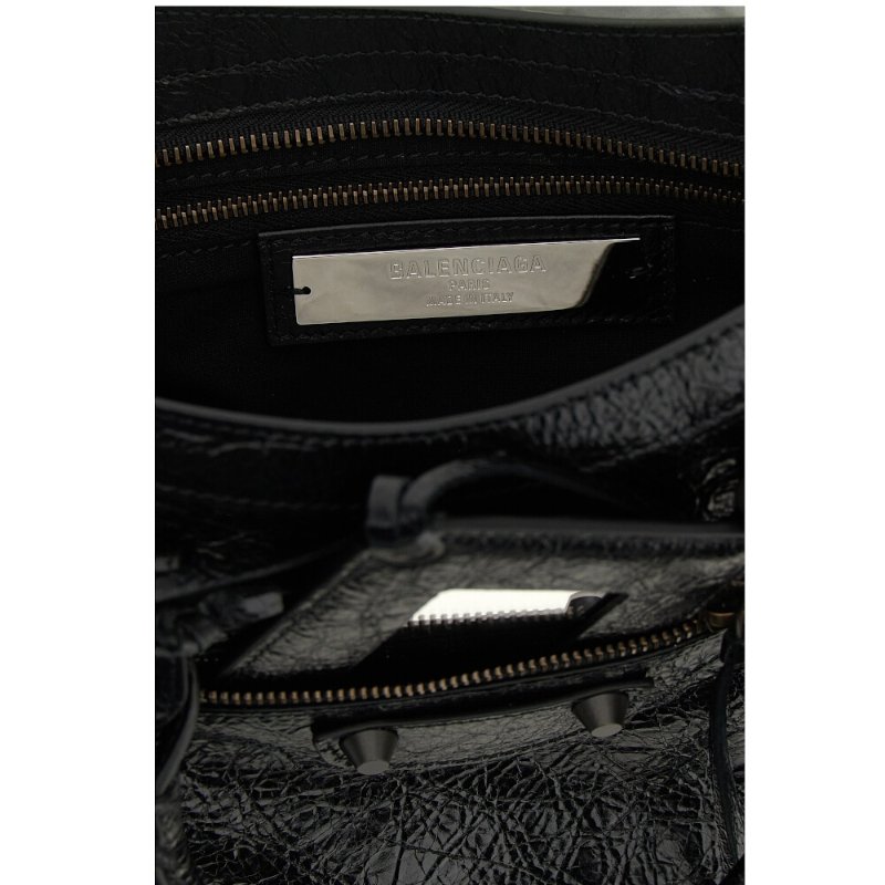 【Balenciaga 巴黎世家】Le City Small 小款 羊皮 手提包 肩背包 斜背包 機車包 黑色 8657622ACFH1000-2
