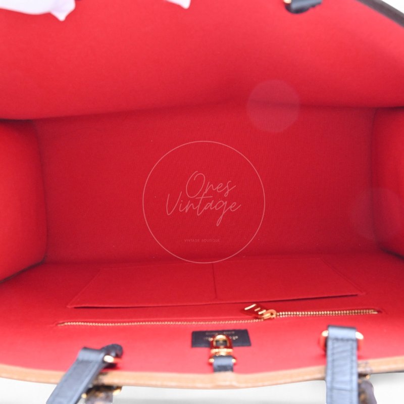 中古 路易威登 LOUIS VUITTON OnTheGo GM棕色 金釦 老花托特包 M45320-19