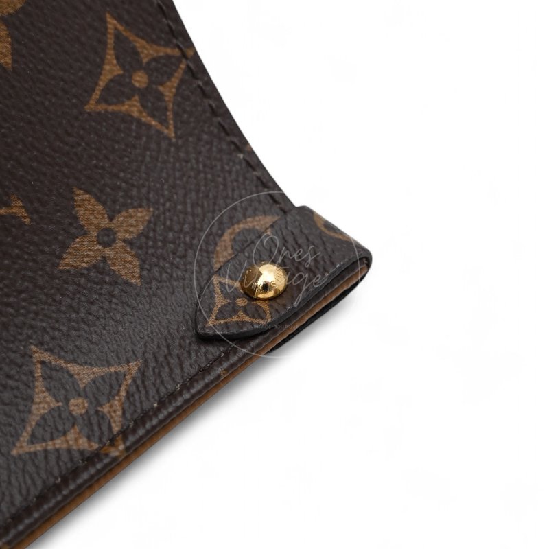 中古 路易威登 LOUIS VUITTON OnTheGo GM棕色 金釦 老花托特包 M45320-30