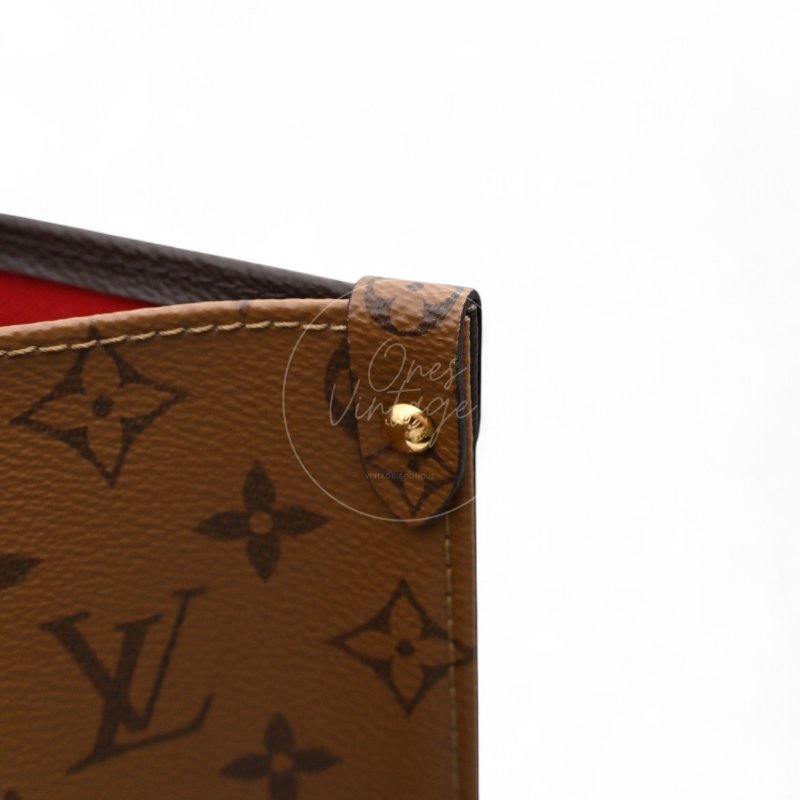 中古 路易威登 LOUIS VUITTON OnTheGo GM棕色 金釦 老花托特包 M45320-31