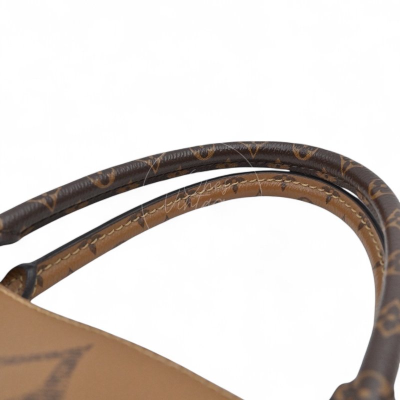 中古 路易威登 LOUIS VUITTON OnTheGo GM棕色 金釦 老花托特包 M45320-35