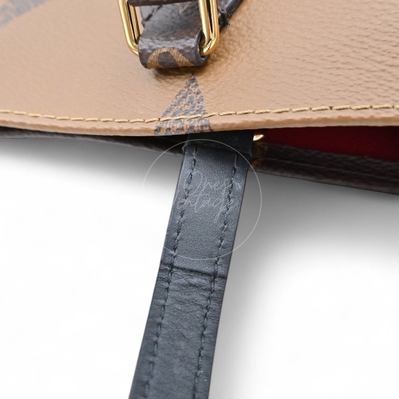 中古 路易威登 LOUIS VUITTON OnTheGo GM棕色 金釦 老花托特包 M45320-39