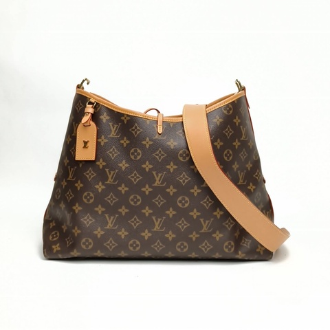 LOUIS VUITTON CARRYALL中號39配子袋老花PVC金扣晶片