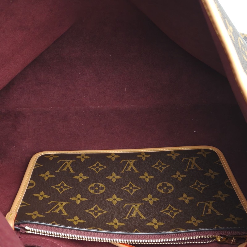 LOUIS VUITTON CARRYALL中號39配子袋老花PVC金扣晶片-5