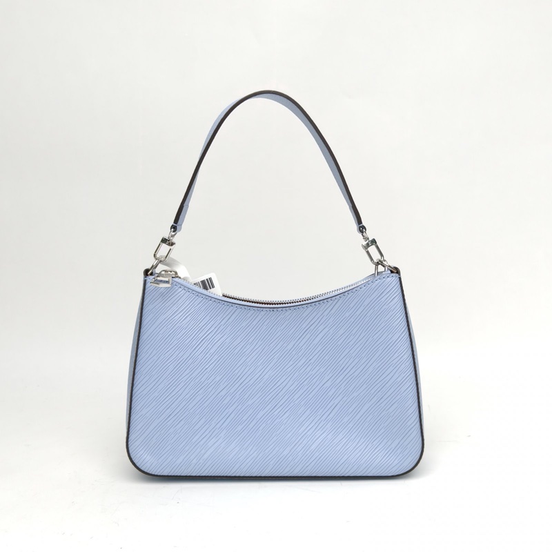 LOUIS VUITTON Marelle二合一腋下包藍色水波紋牛皮晶片-2