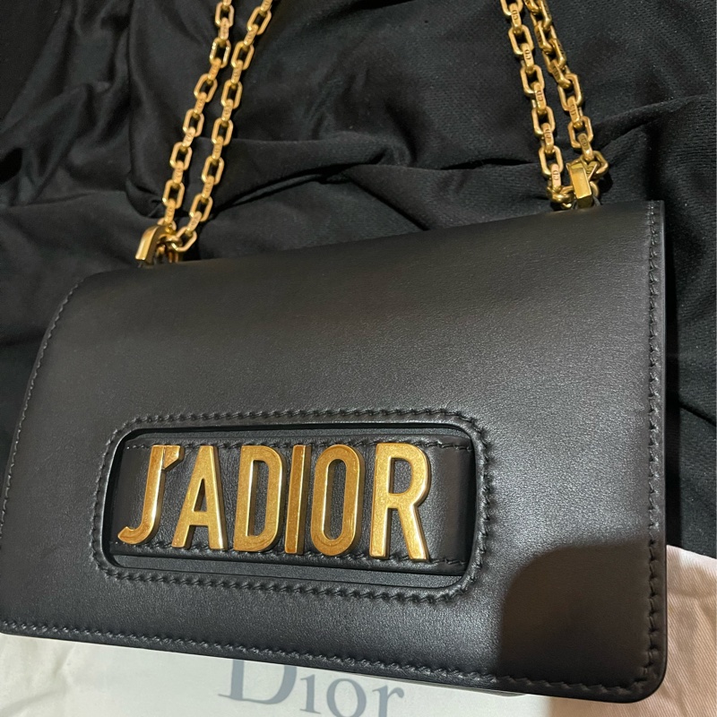 Christian Dior J'ADIOR金釦黑鍊包 側背包 （25x7x17)-1