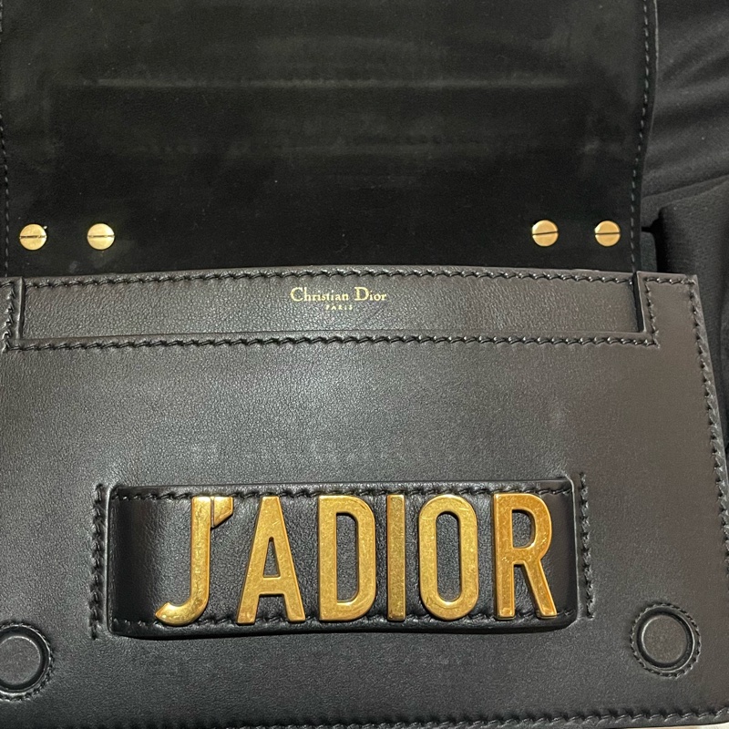 Christian Dior J'ADIOR金釦黑鍊包 側背包 （25x7x17)-35