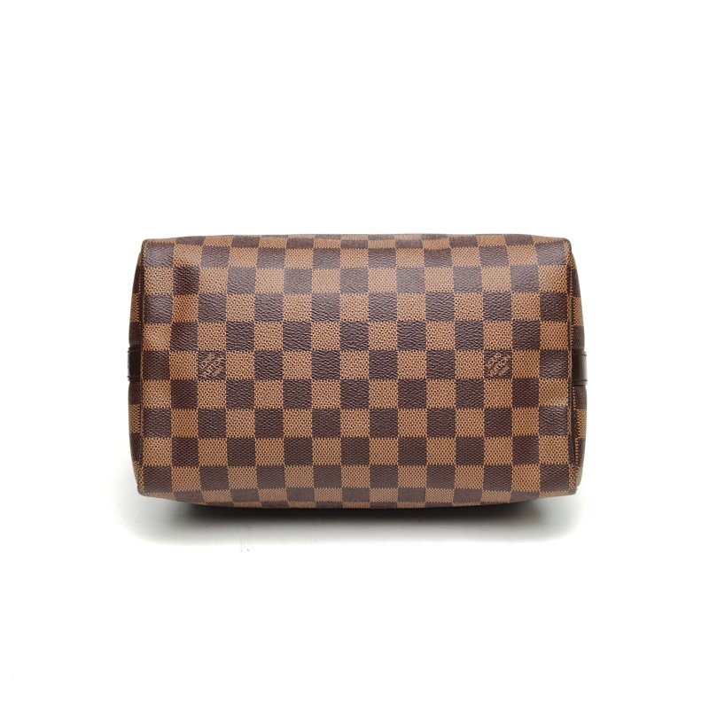 LOUIS VUITTON Speedy25配肩帶棕色棋盤格PVC2015-3