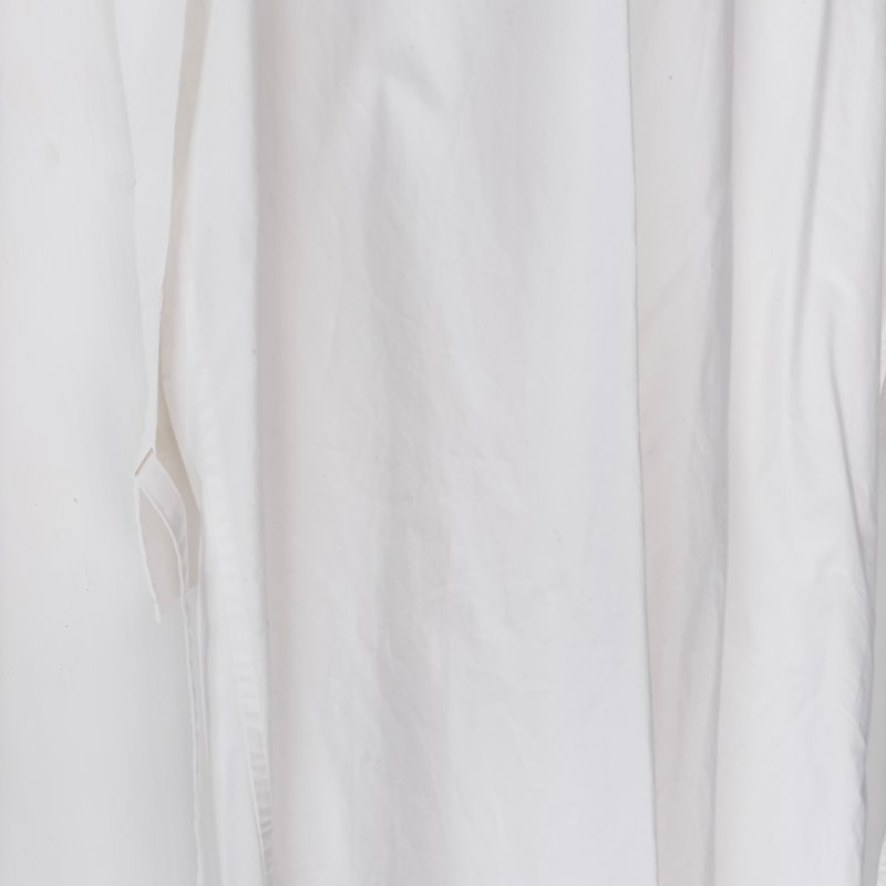 44號 ::HERMES:: 白色愛馬仕長版背心上衣 純棉 連身裙 Robe Inspi Chemise 90 Blanc White Cotton Dress-5