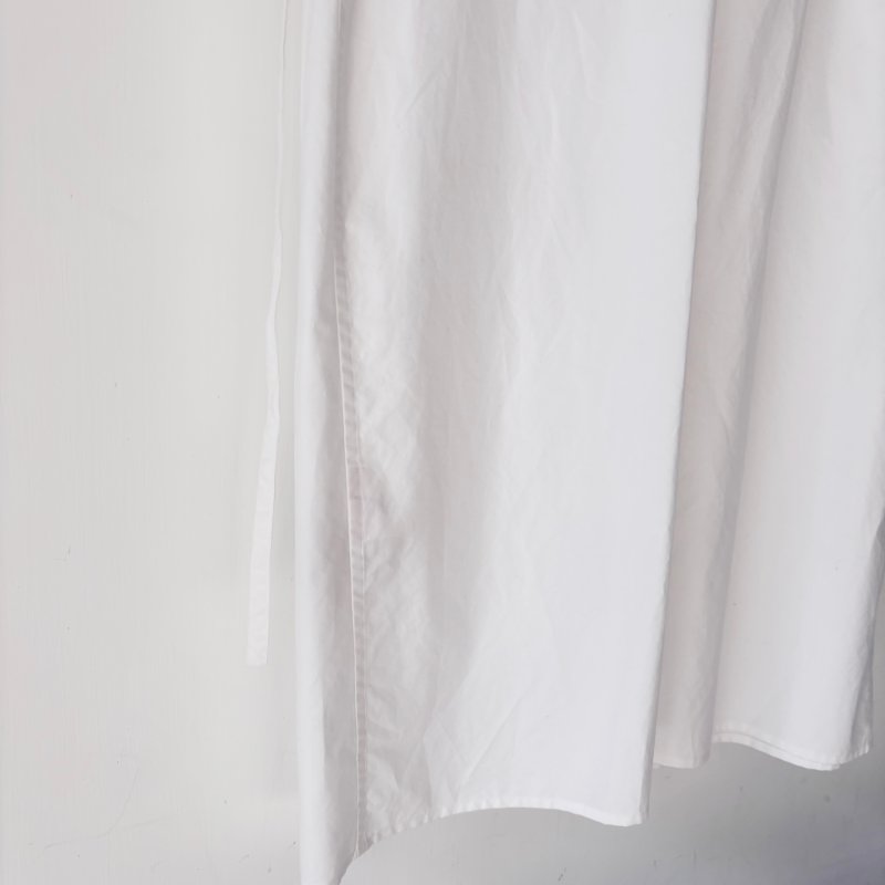 44號 ::HERMES:: 白色愛馬仕長版背心上衣 純棉 連身裙 Robe Inspi Chemise 90 Blanc White Cotton Dress-6