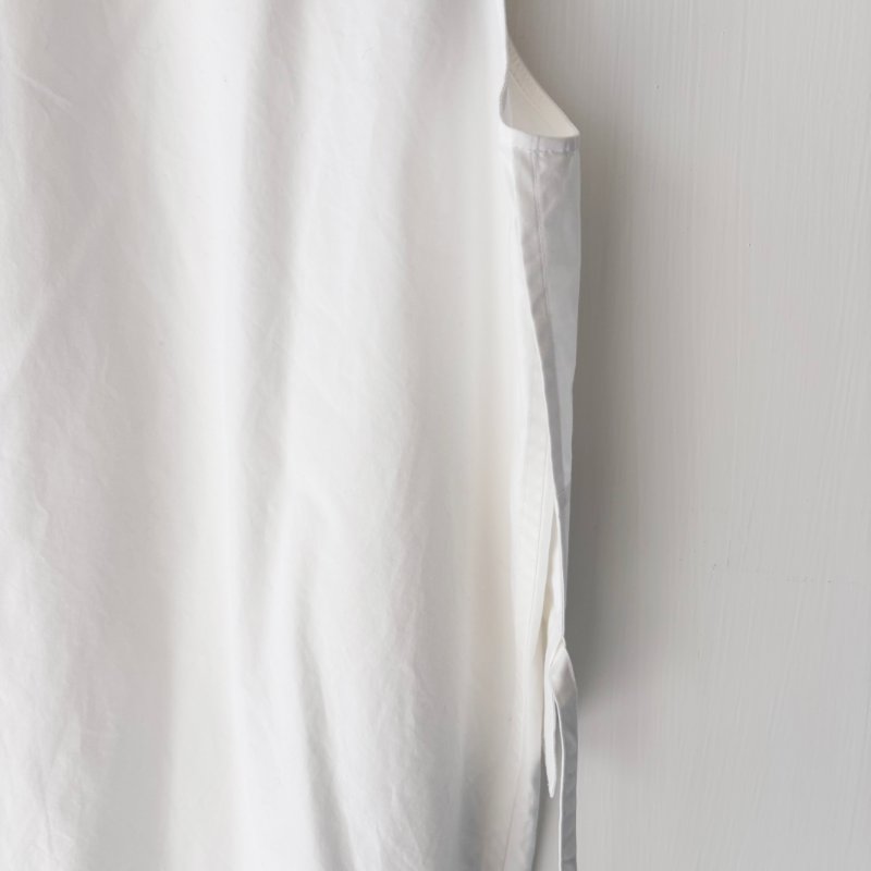 44號 ::HERMES:: 白色愛馬仕長版背心上衣 純棉 連身裙 Robe Inspi Chemise 90 Blanc White Cotton Dress-8