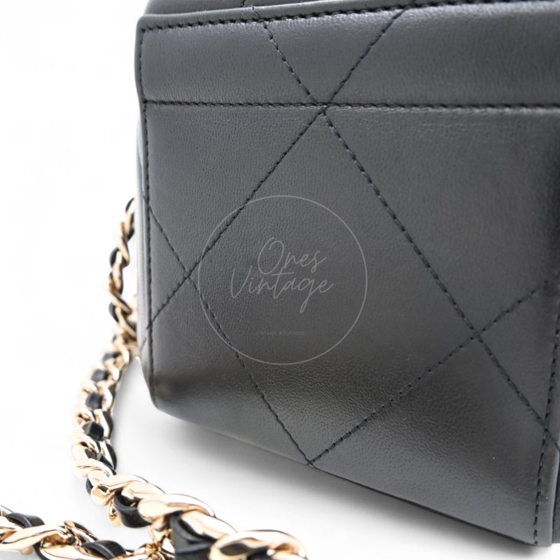 中古 Chanel香奈兒 Vanity Box 小方盒 晶片版 高級手工坊系列 小羊皮 月光寶盒-39