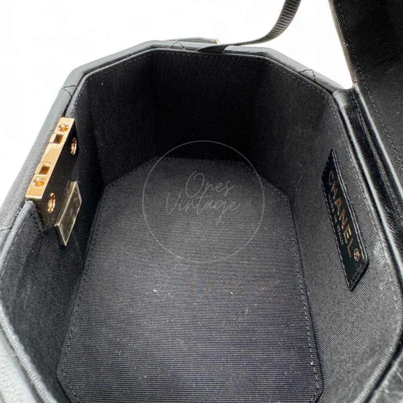 中古 Chanel香奈兒 Vanity Box 小方盒 晶片版 高級手工坊系列 小羊皮 月光寶盒-50