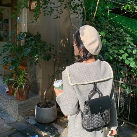 GOYARD 灰色Y字Alpin mini後背包19*20*9 98新配件塵袋