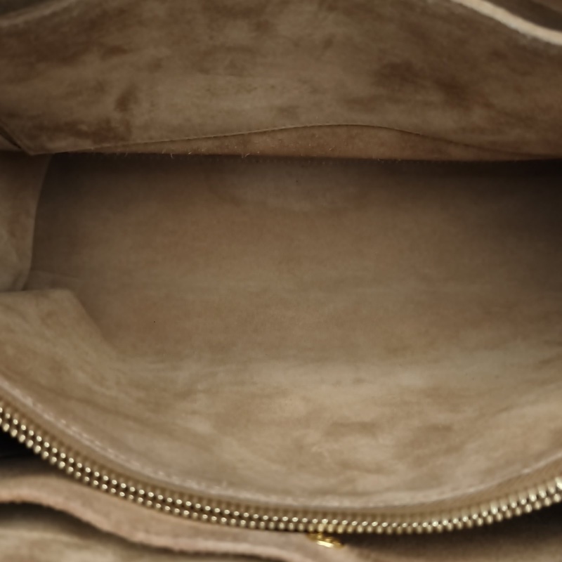 LOEWE GateTote托特手提中號黑色牛皮金扣-4