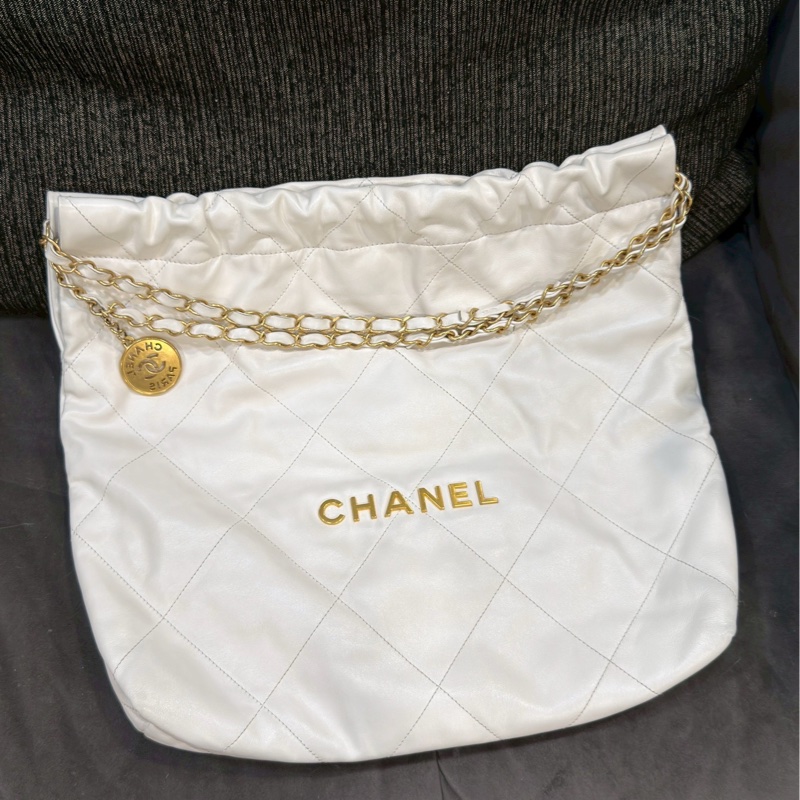 CHANEL香奈兒白金22bag中號慵懶氣質垃圾袋包👠-11