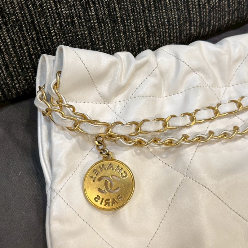 CHANEL香奈兒白金22bag中號慵懶氣質垃圾袋包👠-13