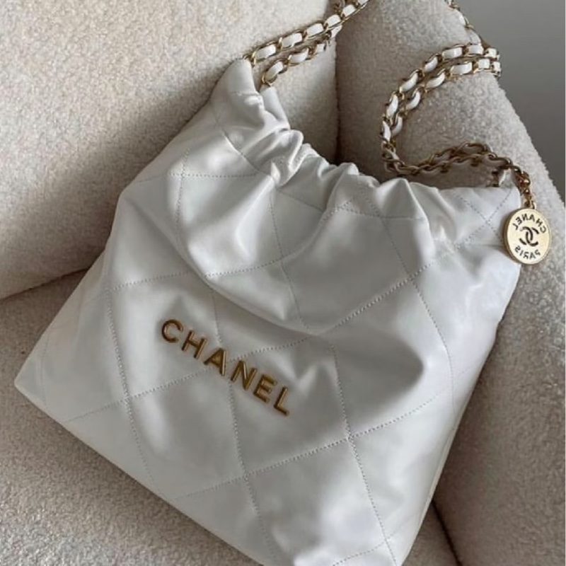 CHANEL香奈兒白金22bag中號慵懶氣質垃圾袋包👠-24