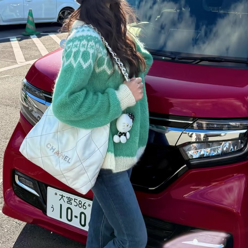 CHANEL香奈兒白金22bag中號慵懶氣質垃圾袋包👠-25
