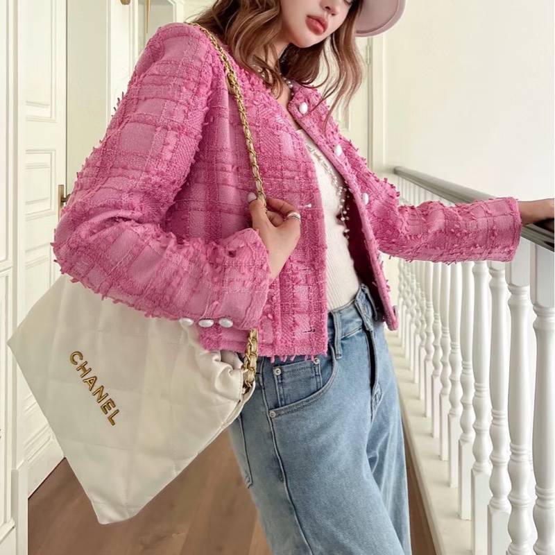CHANEL香奈兒白金22bag中號慵懶氣質垃圾袋包👠-38