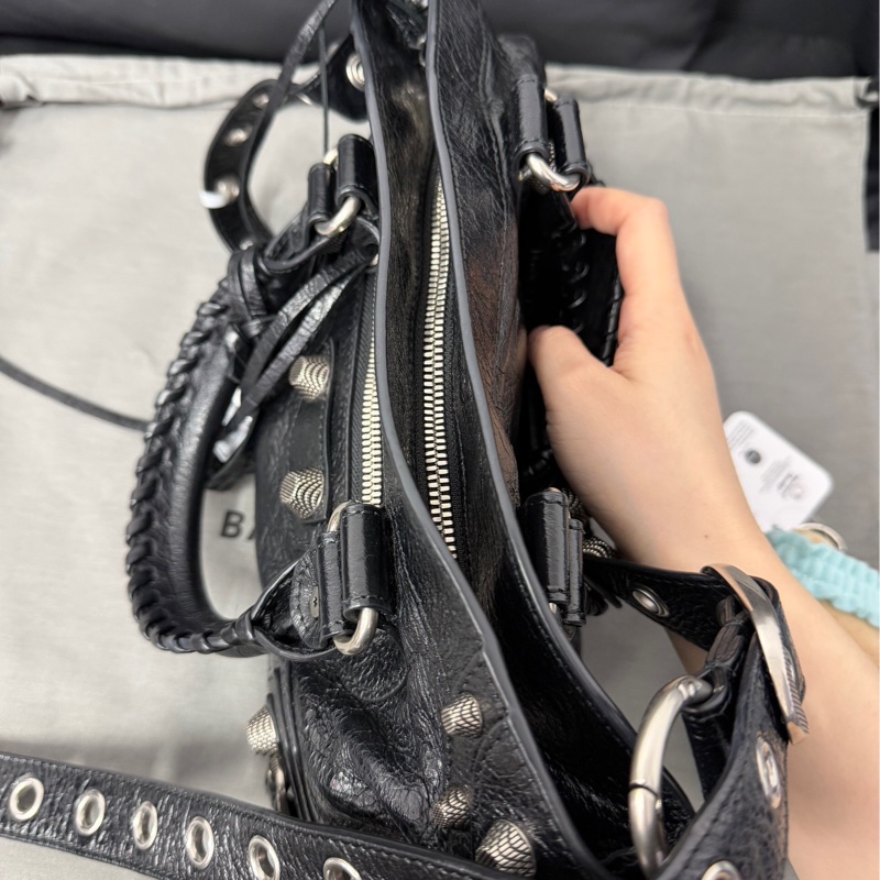BALENCIAGA 巴黎世家黑銀neo cagole-4