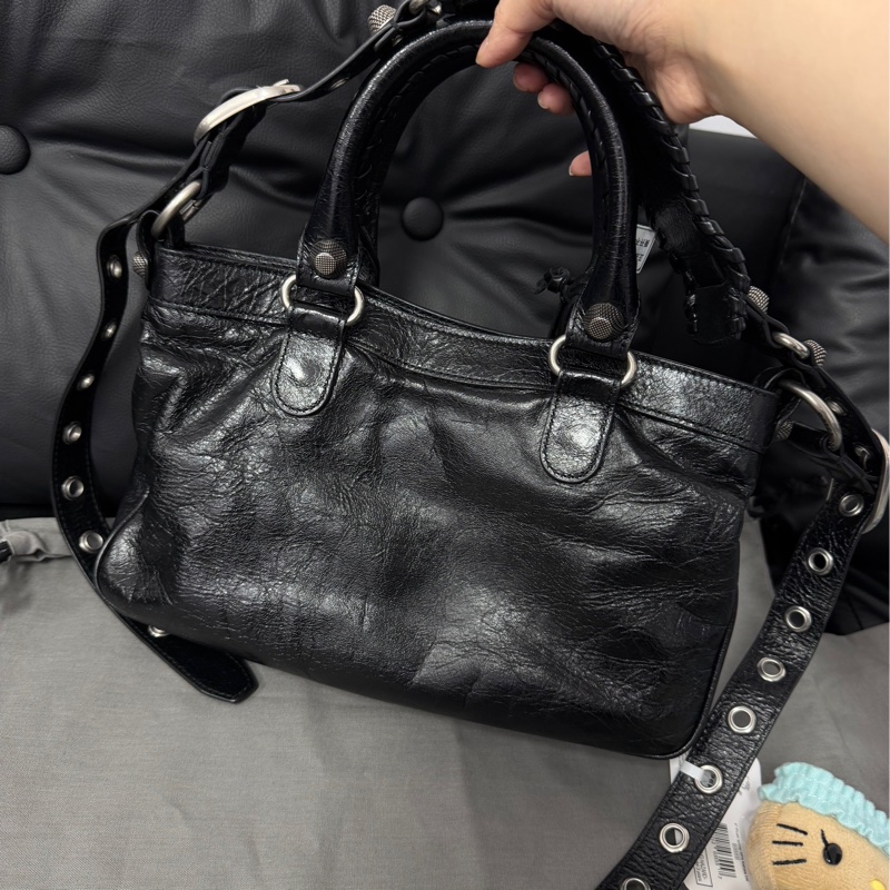 BALENCIAGA 巴黎世家黑銀neo cagole-6