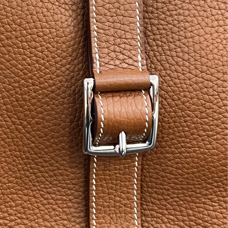Hermes Halzan 31 金棕銀扣-5