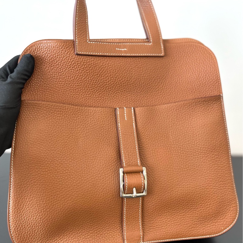 Hermes Halzan 31 金棕銀扣-8