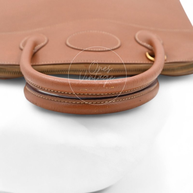 中古 Hermes 愛馬仕 Bolide柏莉包 31 金棕色 Epsom皮革材質 金色五金配件 Circle Y 手提包-20