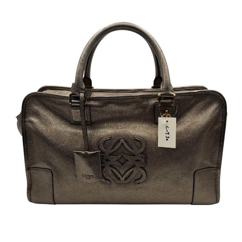 【美收精品】LOEWE 古銅色皮革手提包 C-530【隔月月中將轉賣至日本 上架期限30天】-0