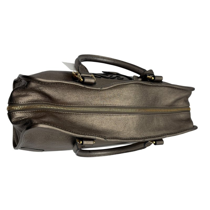 【美收精品】LOEWE 古銅色皮革手提包 C-530【隔月月中將轉賣至日本 上架期限30天】-4