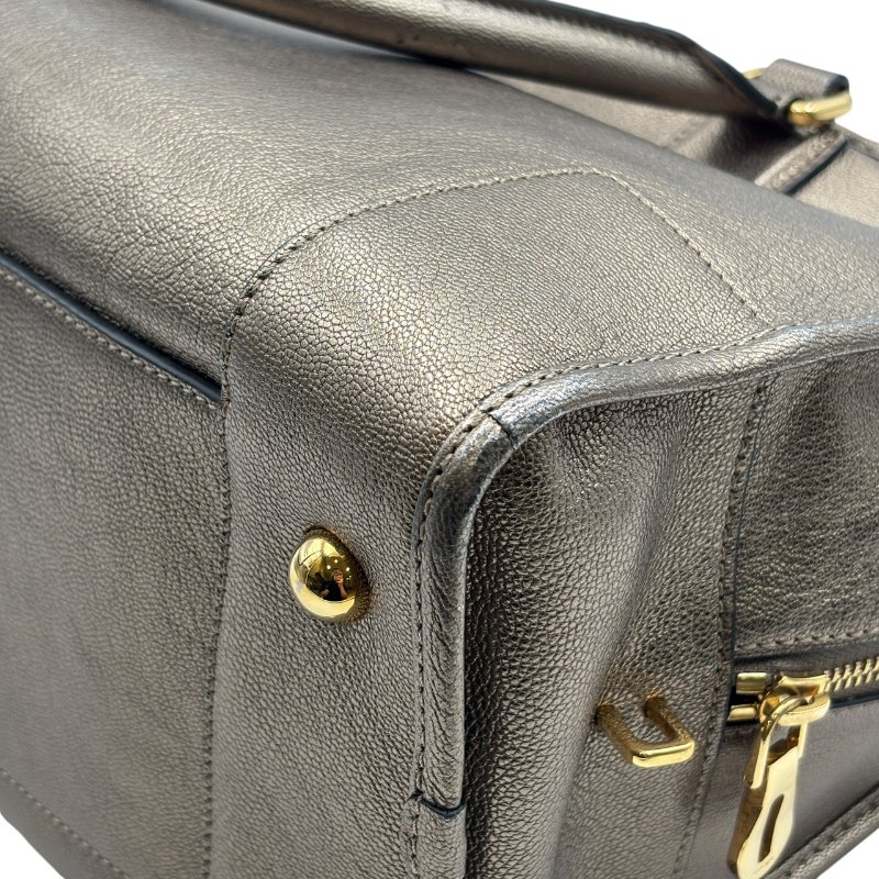 【美收精品】LOEWE 古銅色皮革手提包 C-530【隔月月中將轉賣至日本 上架期限30天】-7
