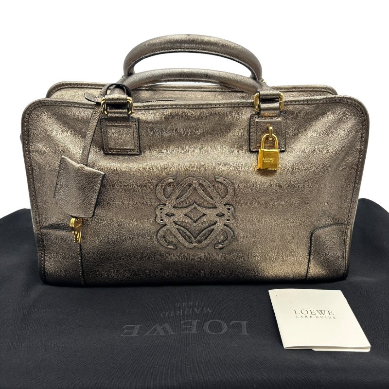 【美收精品】LOEWE 古銅色皮革手提包 C-530【隔月月中將轉賣至日本 上架期限30天】-16