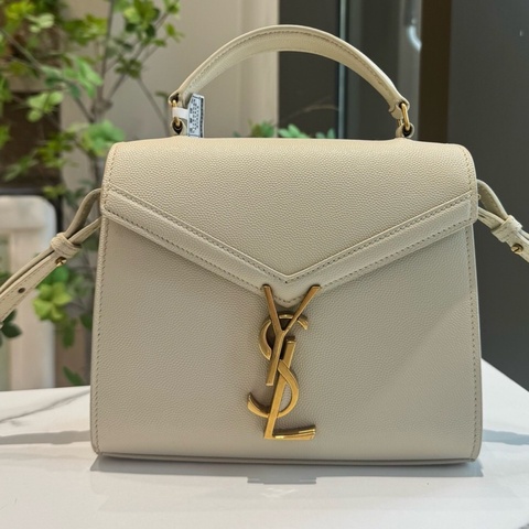 YSL聖羅蘭Cassandra白金魚子醬手提斜挎包