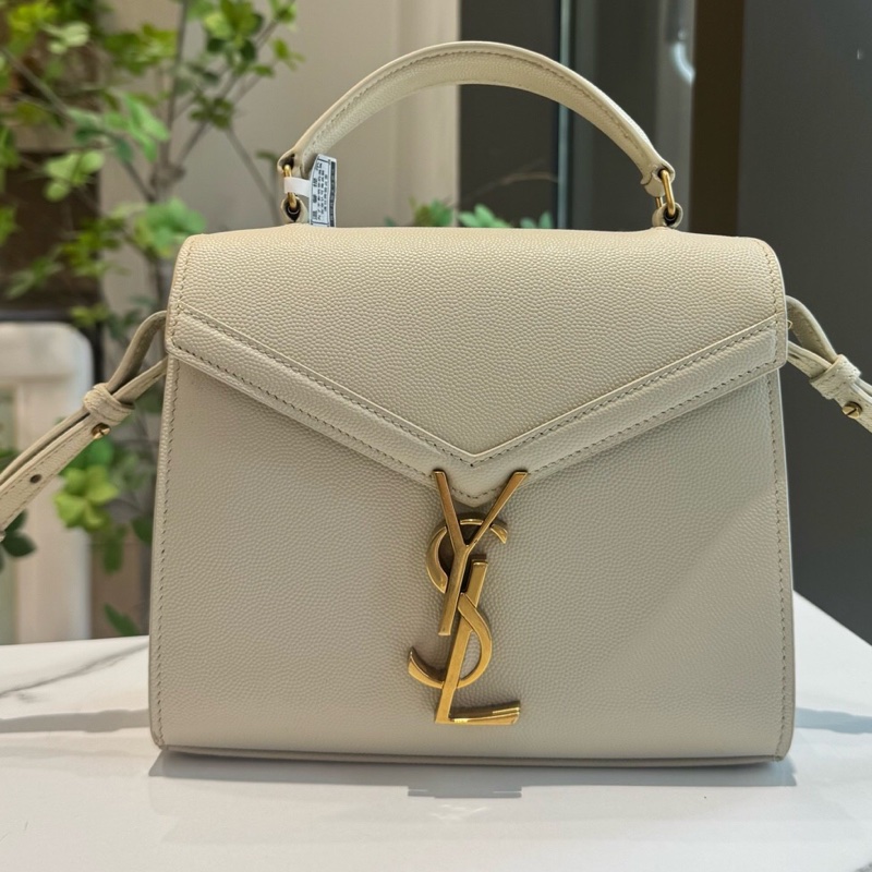 YSL聖羅蘭Cassandra白金魚子醬手提斜挎包-0