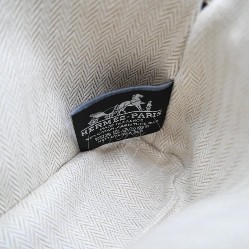 Hermès 愛馬仕Bolide Crazy H 刺繡帆布迷你收納包 藍色-15