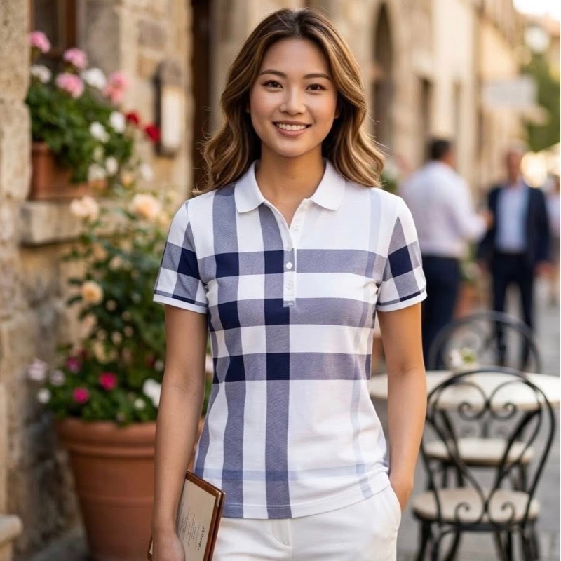 BURBERRY 英標 大格紋POLO-0