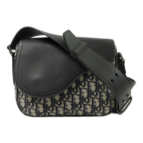 Dior 帆布/皮革Mini Saddle Messenger肩背袋