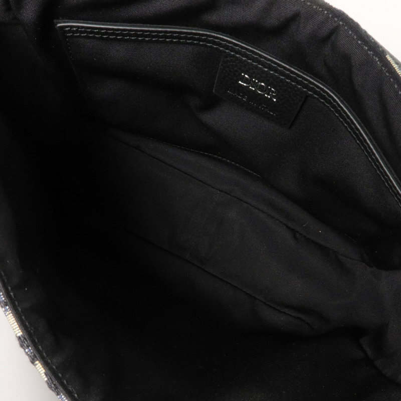 Dior 帆布/皮革Mini Saddle Messenger肩背袋-4