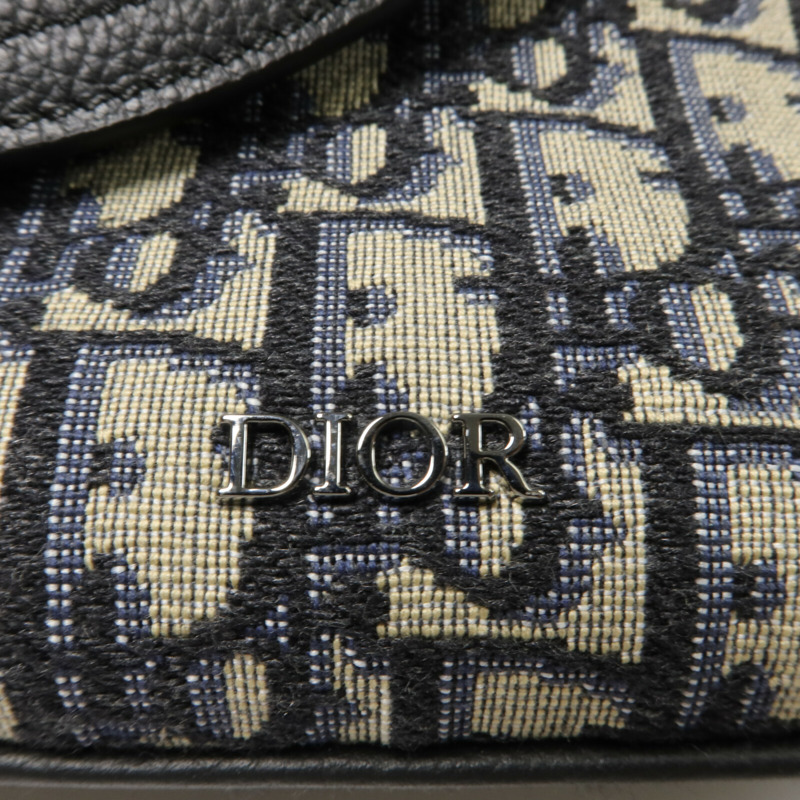 Dior 帆布/皮革Mini Saddle Messenger肩背袋-7